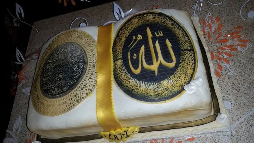 Calligraphy cake