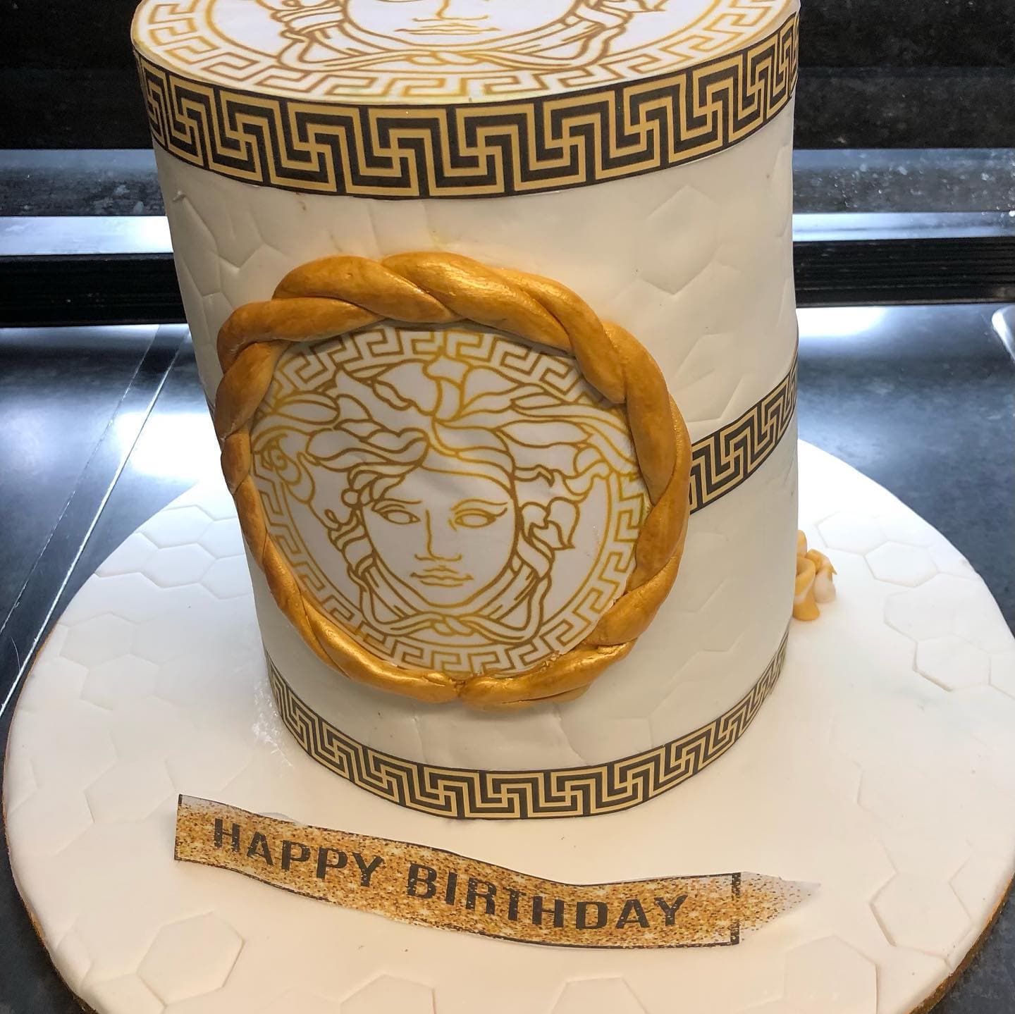 Gold greek cake