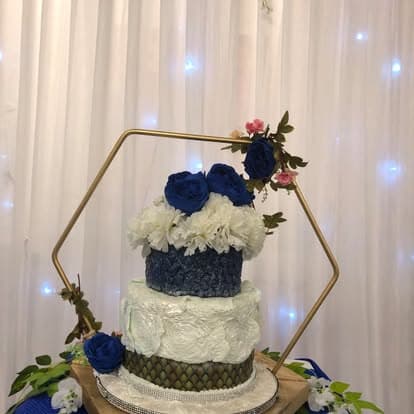 Hexagon cake navy