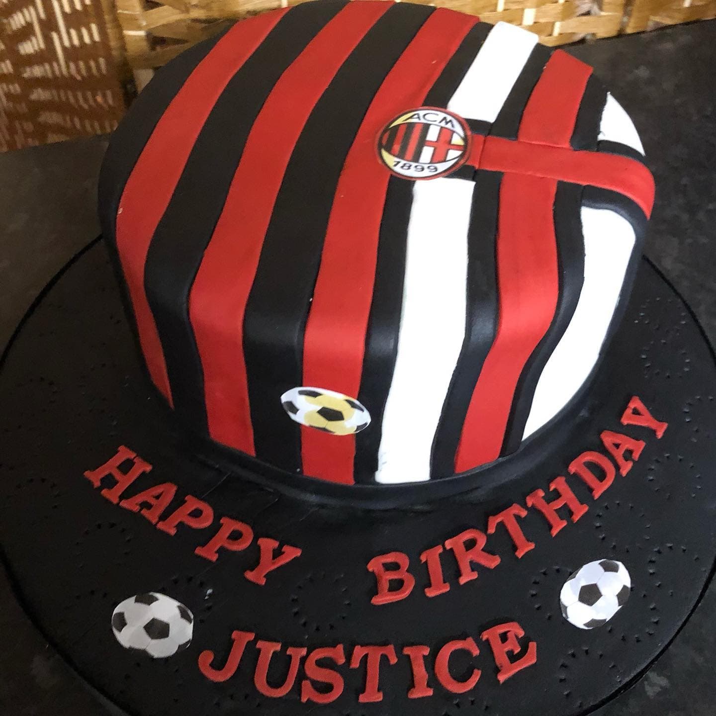 Justice football cake