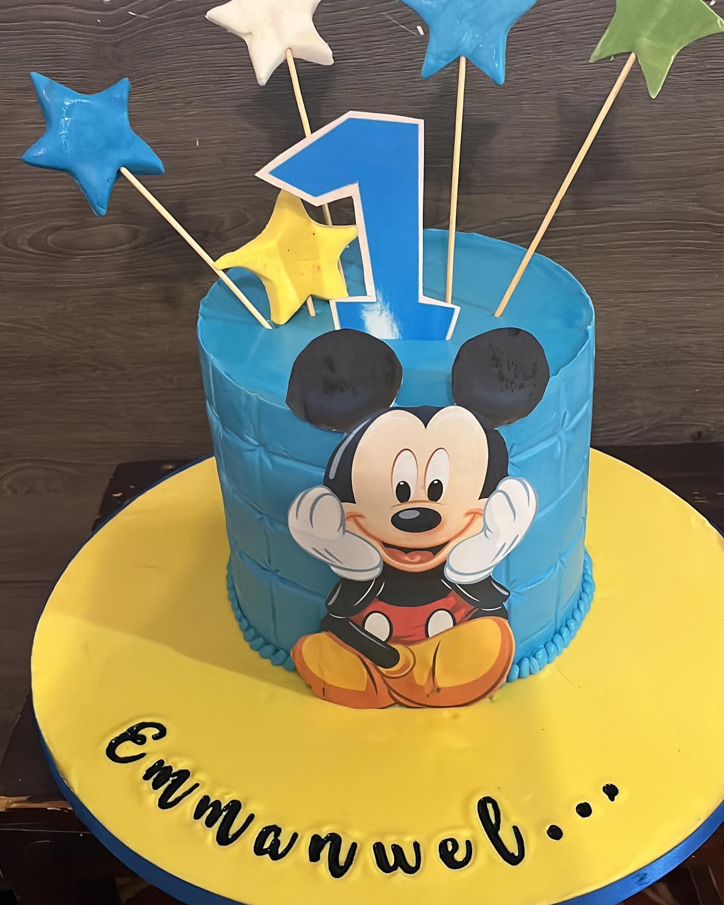 Mickey first birthday cake