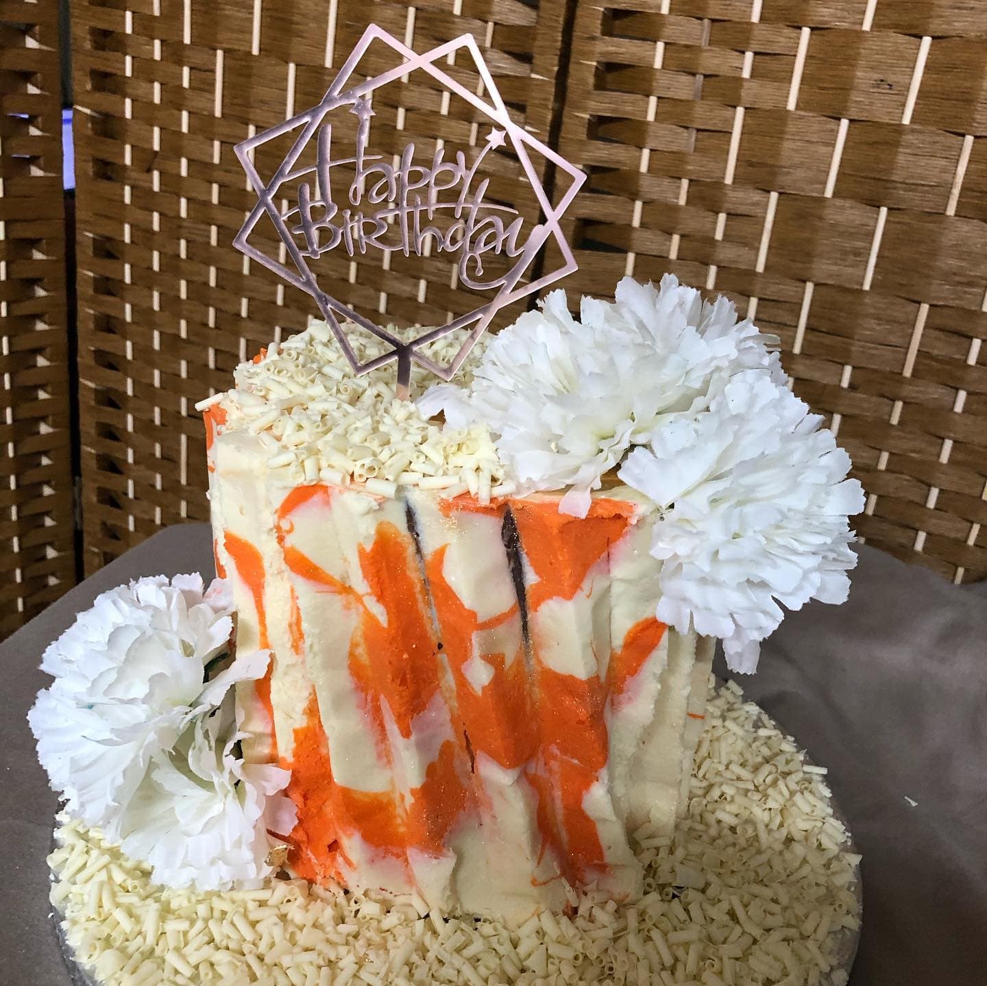 Orange flower cake