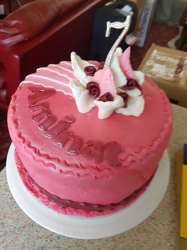 Pink birthday cake