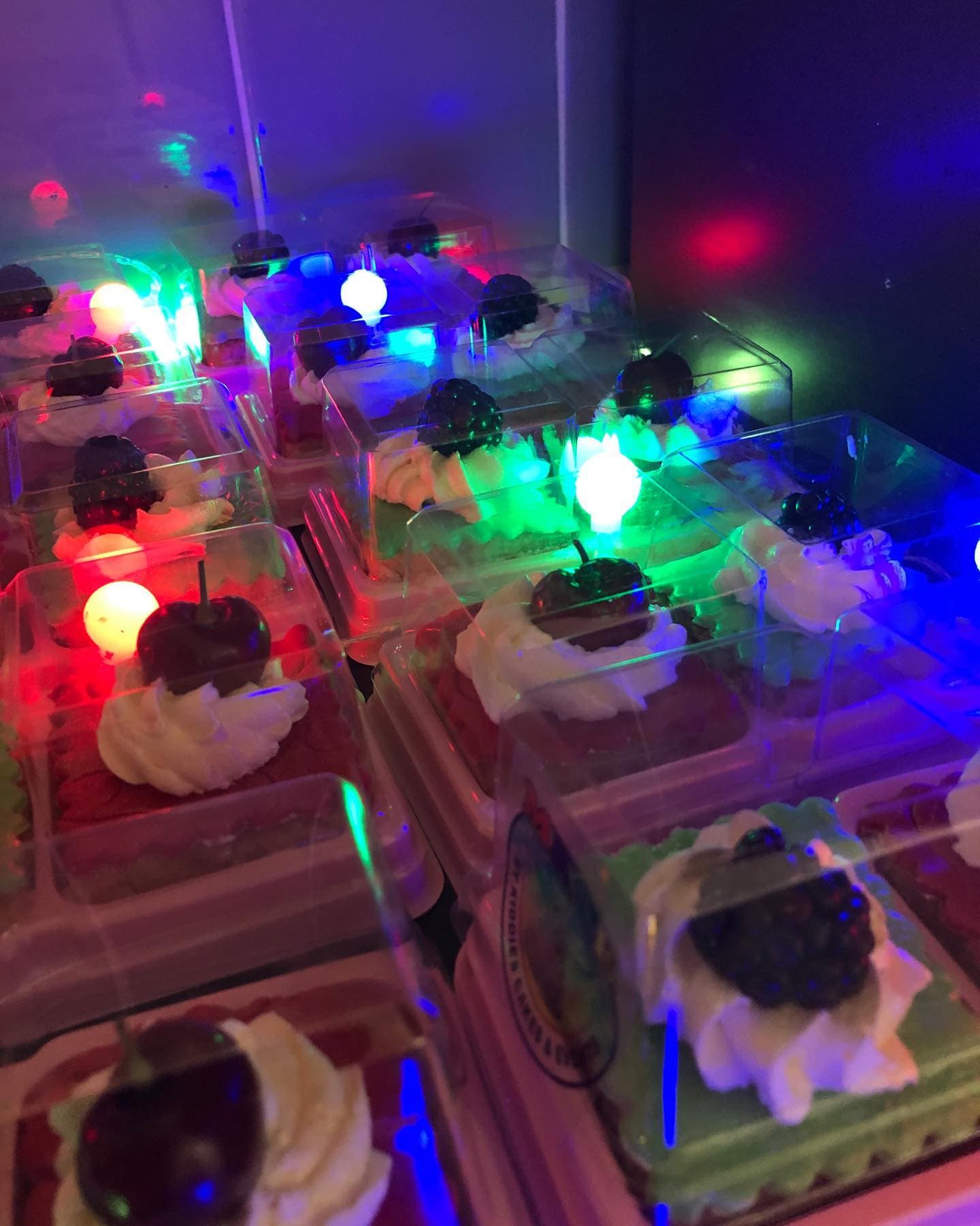 Colour lit treat boxes