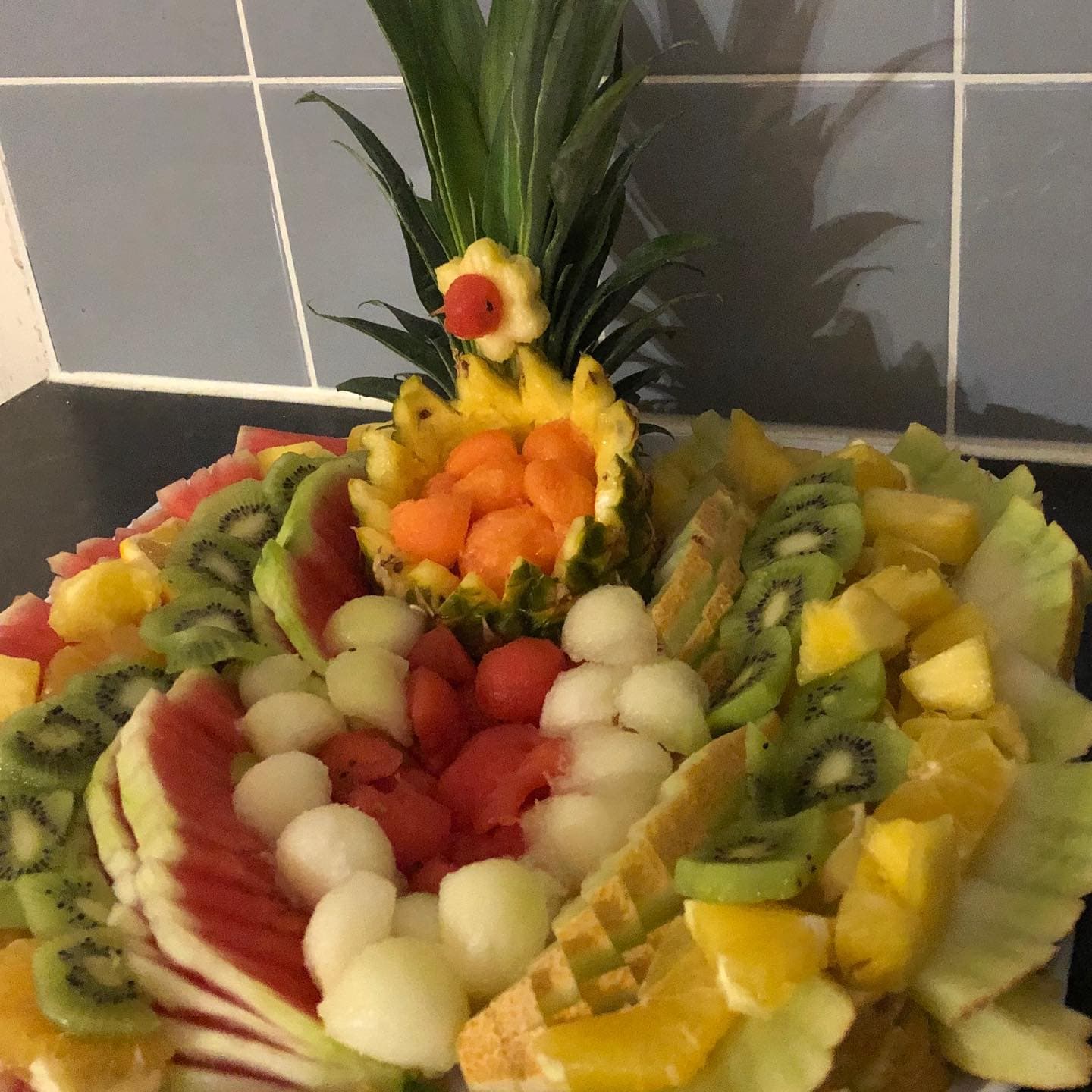 Pineapple fruit platter
