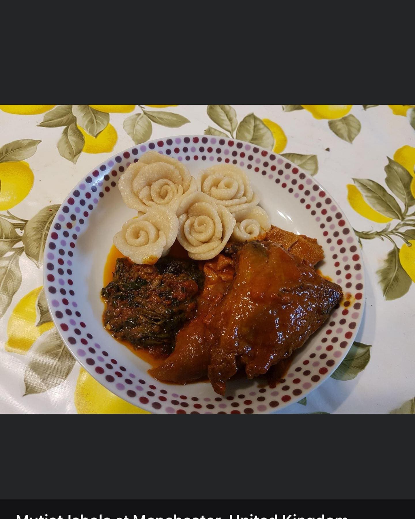 Meat and plantain plate