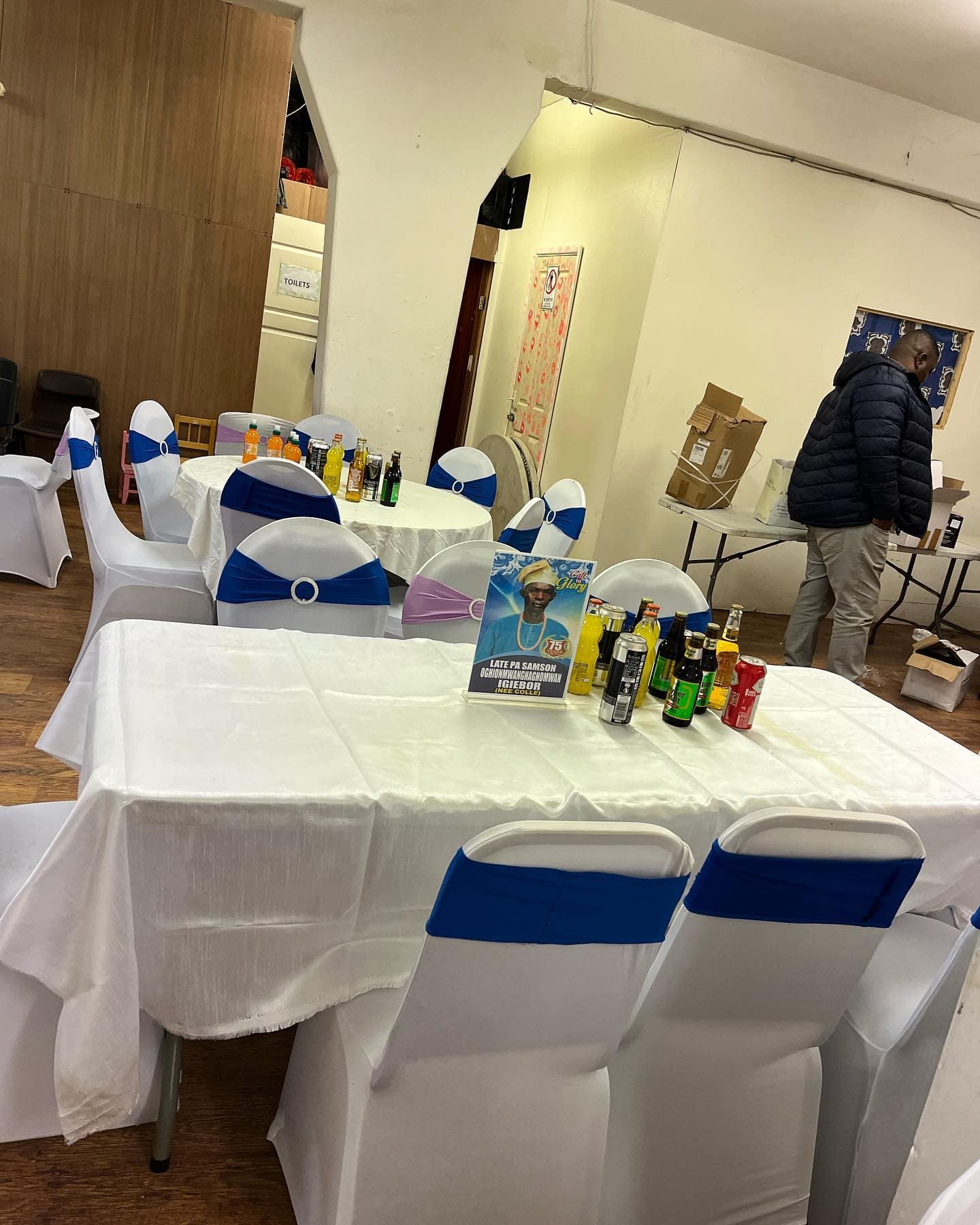 White chair covers
