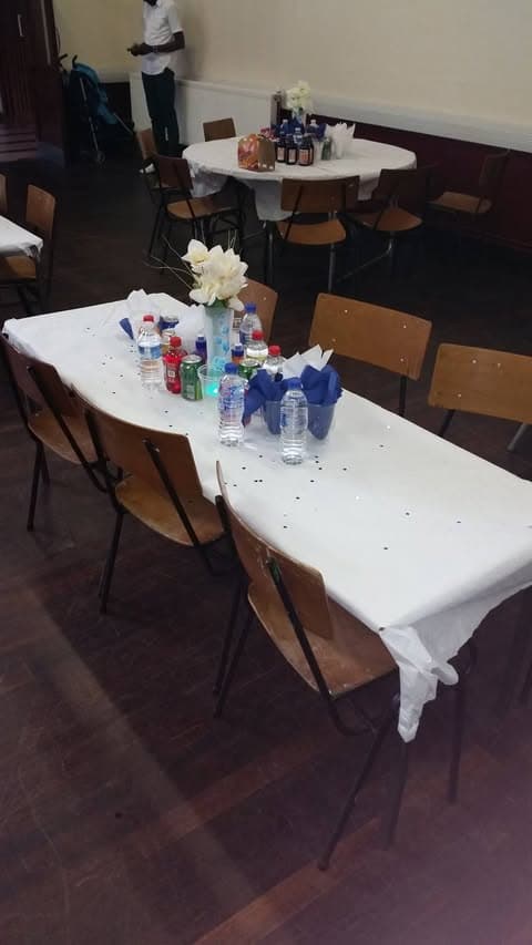 Dining tables in a hall