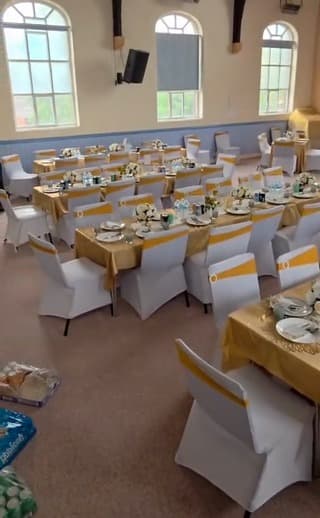 Gold chair covers